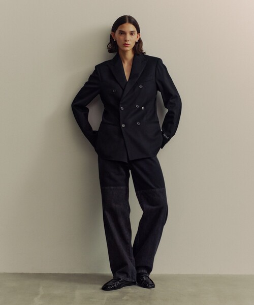 ADAM ET ROPE'（アダムエロペ）の「【AMOMENTO for ADAM ET ROPE'】別注DRAWSTRING DENIM PANTS（その他パンツ・レディース・チャコールグレー/ブラック/ブルー系その他4・S）」の11枚目の写真