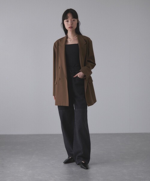 ADAM ET ROPE'（アダムエロペ）の「【AMOMENTO for ADAM ET ROPE'】別注DRAWSTRING DENIM PANTS（その他パンツ・レディース・チャコールグレー/ブラック/ブルー系その他4・S）」の20枚目の写真