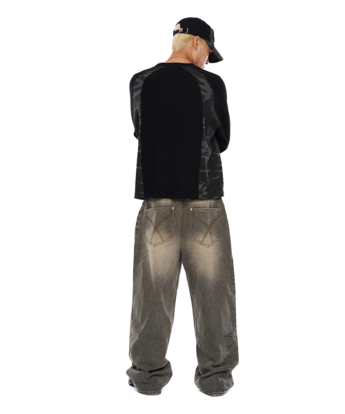 AAKAM（アーカム）の「Side Camo Raglan Long Sleeve (Black)（Tシャツ/カットソー・レディース・その他・1/2）」の9枚目の写真