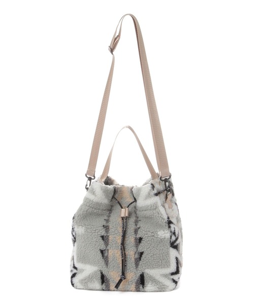 PENDLETON（ペンドルトン）の「【PENDLETON(ペンドルトン)】巾着ボアバック（ハンドバッグ・レディース・ライトグレー/ベージュ・FREE）」の7枚目の写真