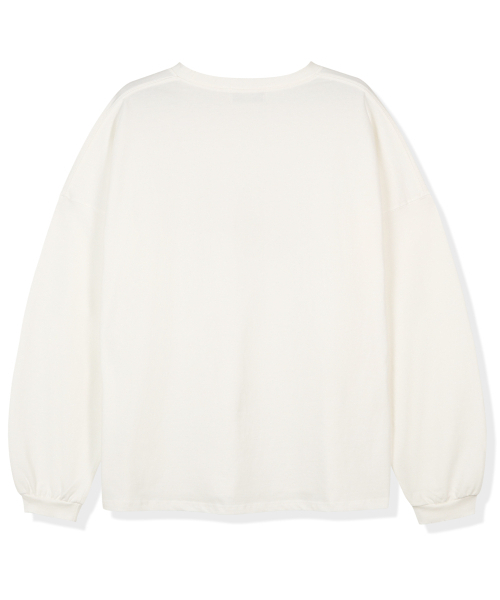 GUBIN(グビン)の「ダーティプリンティングパッチロングスリーブ - アイボリー(Tシャツ/カットソー・メンズ・その他・FREE)」の2枚目の写真