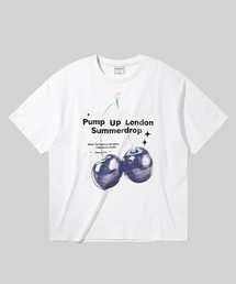 Verdnt（バーダント）の「ブルーチェリー半袖Tシャツ[ホワイト]（Tシャツ/カットソー）」