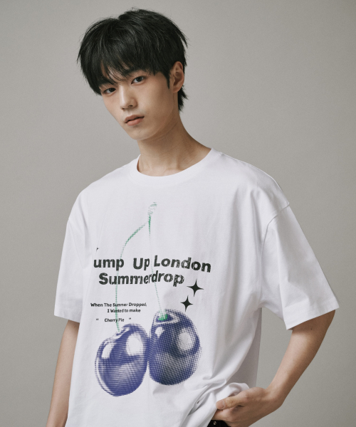 Verdnt（バーダント）の「ブルーチェリー半袖Tシャツ[ホワイト]（Tシャツ/カットソー・レディース・ホワイト・LARGE/X-SMALL/SMALL/MEDIUM）」の11枚目の写真