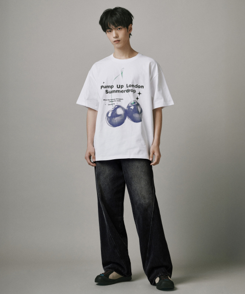 Verdnt（バーダント）の「ブルーチェリー半袖Tシャツ[ホワイト]（Tシャツ/カットソー・レディース・ホワイト・LARGE/X-SMALL/SMALL/MEDIUM）」の12枚目の写真