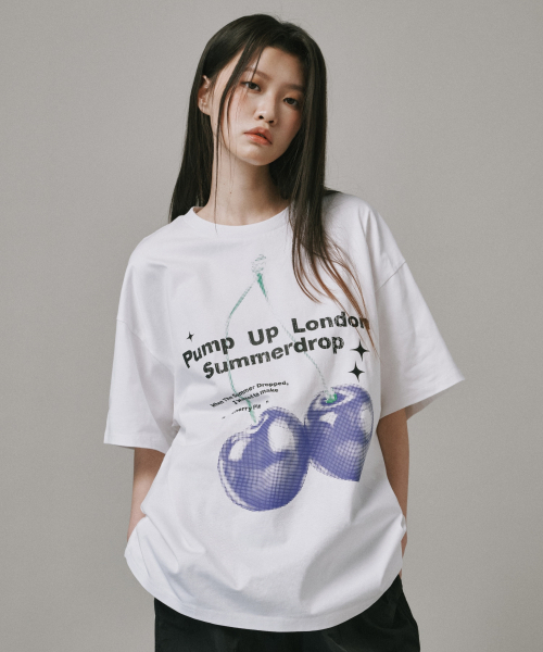 Verdnt（バーダント）の「ブルーチェリー半袖Tシャツ[ホワイト]（Tシャツ/カットソー・レディース・ホワイト・LARGE/X-SMALL/SMALL/MEDIUM）」の13枚目の写真