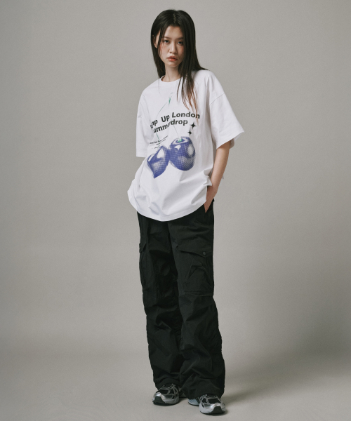 Verdnt（バーダント）の「ブルーチェリー半袖Tシャツ[ホワイト]（Tシャツ/カットソー・レディース・ホワイト・LARGE/X-SMALL/SMALL/MEDIUM）」の6枚目の写真