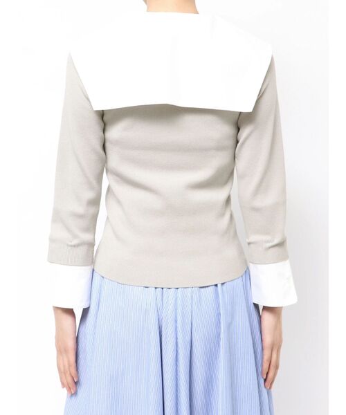 TONAL(トーナル)の「セーラードッキングニット(ニット/セーター・レディース・ネイビー/グレー/オフホワイト・MEDIUM)」の20枚目の写真