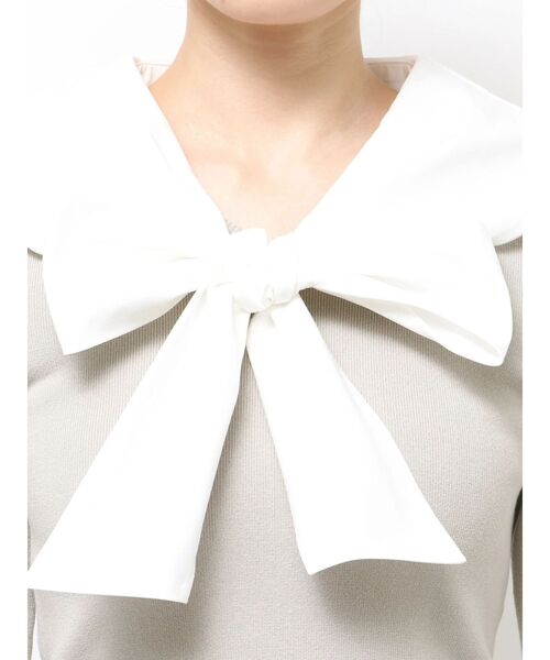 TONAL(トーナル)の「セーラードッキングニット(ニット/セーター・レディース・ネイビー/グレー/オフホワイト・MEDIUM)」の21枚目の写真