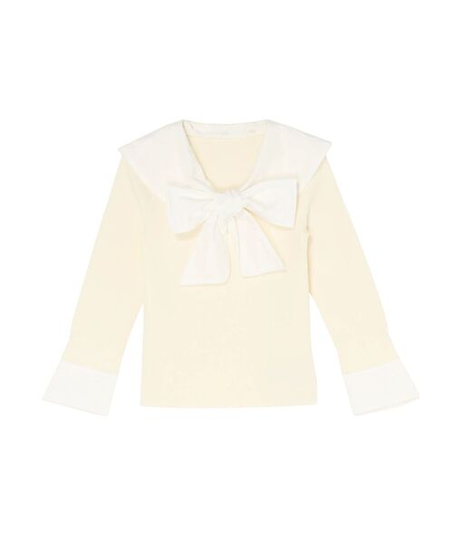 TONAL(トーナル)の「セーラードッキングニット(ニット/セーター・レディース・ネイビー/グレー/オフホワイト・MEDIUM)」の12枚目の写真