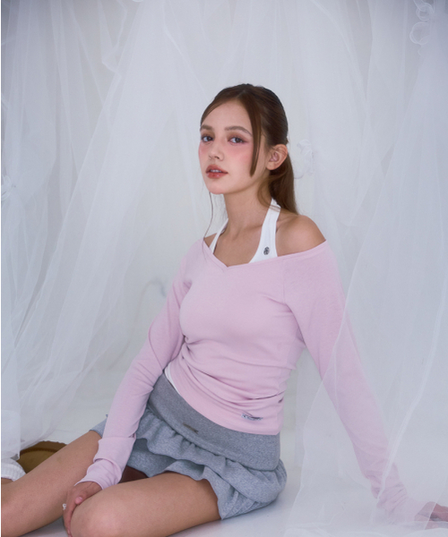 ROSEFRANTZ（ロゼフランツ）の「Soft Curve V-neck Long Sleeve [Pink]（Tシャツ/カットソー・レディース・PINK・OS）」の12枚目の写真