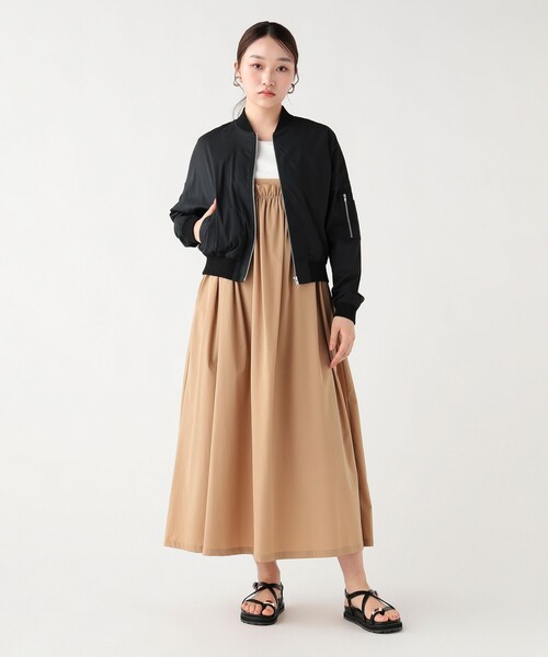 BEAMS HEART(ビームスハート)の「コットン ショート MA-1(MA-1・レディース・ライトグレー/ベージュ/ブラック・FREE)」の9枚目の写真