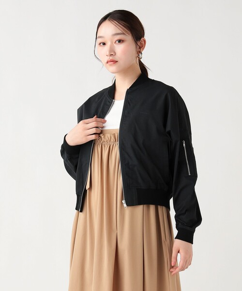 BEAMS HEART(ビームスハート)の「コットン ショート MA-1(MA-1・レディース・ライトグレー/ベージュ/ブラック・FREE)」の11枚目の写真