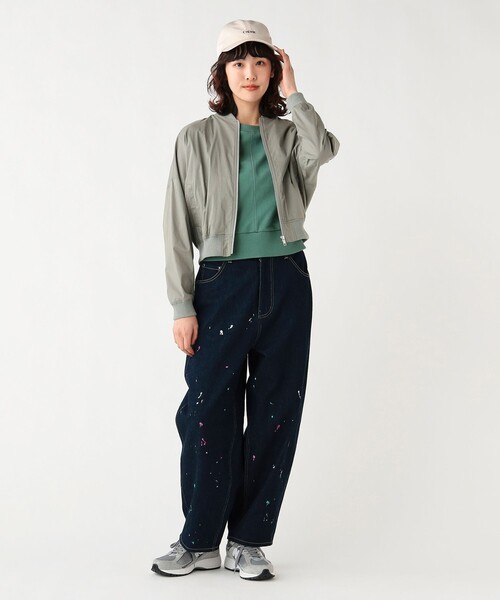 BEAMS HEART(ビームスハート)の「コットン ショート MA-1(MA-1・レディース・ライトグレー/ベージュ/ブラック・FREE)」の14枚目の写真