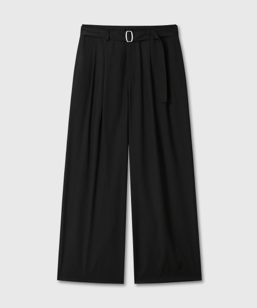 DIVEIN（ダイブイン）の「LOOSED BELTED WIDE SLACKS (BLACK)（スラックス・メンズ・その他・0/1/2）」の3枚目の写真