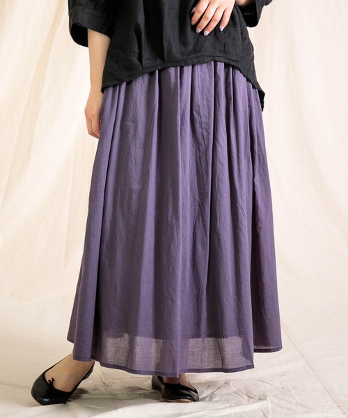 Brocante（ブロカント）の「[Brocante / ブロカント] インドボイル フロンセスカート（スカート・レディース・チャコールグレー/ブラック/レモンイエロー/ベージュ・2）」の3枚目の写真