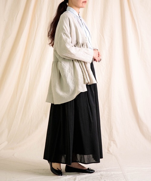 Brocante（ブロカント）の「[Brocante / ブロカント] インドボイル フロンセスカート（スカート・レディース・チャコールグレー/ブラック/レモンイエロー/ベージュ・2）」の7枚目の写真