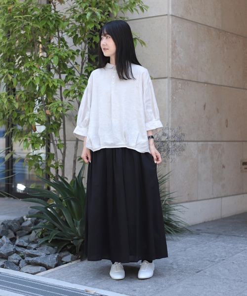 Brocante（ブロカント）の「[Brocante / ブロカント] インドボイル フロンセスカート（スカート・レディース・チャコールグレー/ブラック/レモンイエロー/ベージュ・2）」の13枚目の写真