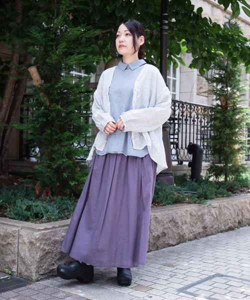 Brocante（ブロカント）の「[Brocante / ブロカント] インドボイル フロンセスカート（スカート・レディース・チャコールグレー/ブラック/レモンイエロー/ベージュ・2）」の9枚目の写真