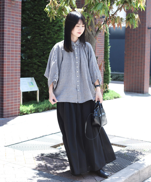 Brocante（ブロカント）の「[Brocante / ブロカント] インドボイル フロンセスカート（スカート・レディース・チャコールグレー/ブラック/レモンイエロー/ベージュ・2）」の14枚目の写真