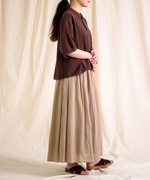 Brocante（ブロカント）の「[Brocante / ブロカント] インドボイル フロンセスカート（スカート・レディース・チャコールグレー/ブラック/レモンイエロー/ベージュ・2）」の18枚目の写真