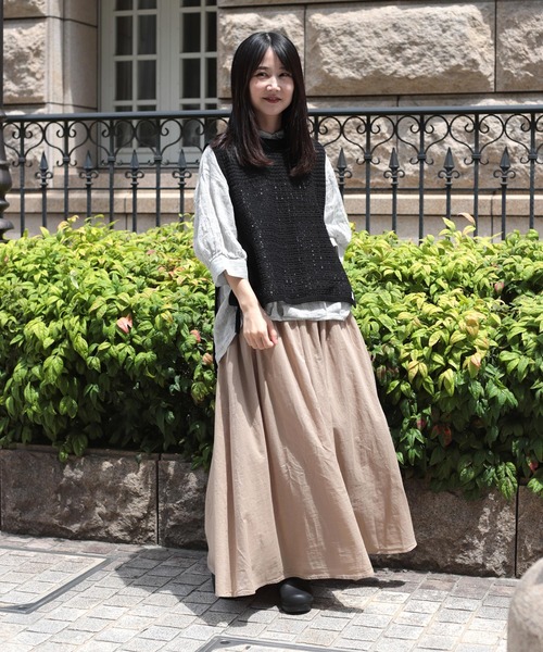 Brocante（ブロカント）の「[Brocante / ブロカント] インドボイル フロンセスカート（スカート・レディース・チャコールグレー/ブラック/レモンイエロー/ベージュ・2）」の22枚目の写真