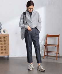 起毛タックテーパードパンツ
