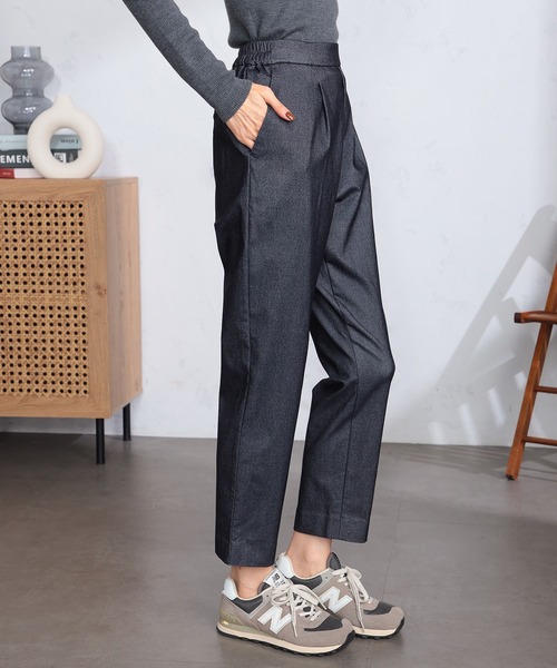 GALLORIA(ギャローリア)の「起毛タックテーパードパンツ(その他パンツ・レディース・ブラック/ネイビー・L/LL/M/S)」の10枚目の写真