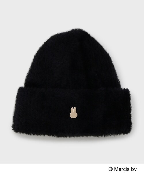 OPAQUE.CLIP（オペークドットクリップ）の「【コラボ】miffy ｘ OPAQUE.CLIP オリジナルチャーム付きニット帽（ニットキャップ/ビーニー・レディース・オフホワイト/ブラック・00）」の2枚目の写真