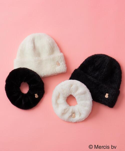 OPAQUE.CLIP（オペークドットクリップ）の「【コラボ】miffy ｘ OPAQUE.CLIP オリジナルチャーム付きニット帽（ニットキャップ/ビーニー・レディース・オフホワイト/ブラック・00）」の8枚目の写真