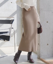 着痩せリブニットスカート