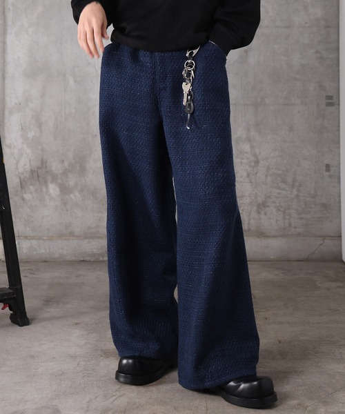 Confirm（コンファーム）の「ツイード バレルレッグ 3Dパンツ メンズ レディース ユニセックス（スラックス・メンズ・ネイビー/ブラック・S/M/L）」の9枚目の写真