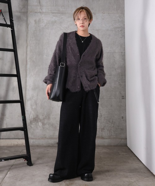 Confirm（コンファーム）の「ツイード バレルレッグ 3Dパンツ メンズ レディース ユニセックス（スラックス・メンズ・ネイビー/ブラック・S/M/L）」の13枚目の写真