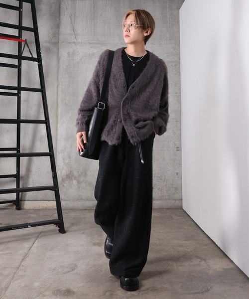 Confirm（コンファーム）の「ツイード バレルレッグ 3Dパンツ メンズ レディース ユニセックス（スラックス・メンズ・ネイビー/ブラック・S/M/L）」の14枚目の写真