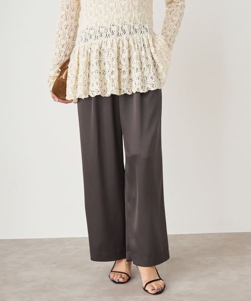 IENA（イエナ）の「《追加2》ダブルサテンイージーパンツ（その他パンツ・レディース・ブラウン/ネイビー・34/36/38/40）」の19枚目の写真