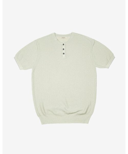 Текстурный Henley‑вырез вязаный свитер (Oatmeal)