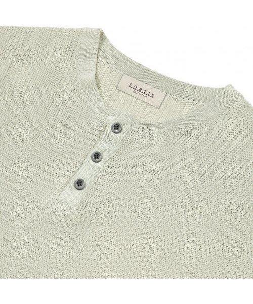 sortie(ソルティ)の「Texture Henly neck Knit (Oatmeal)(ポロシャツ・メンズ・その他・X-LARGE/LARGE/MEDIUM)」の2枚目の写真