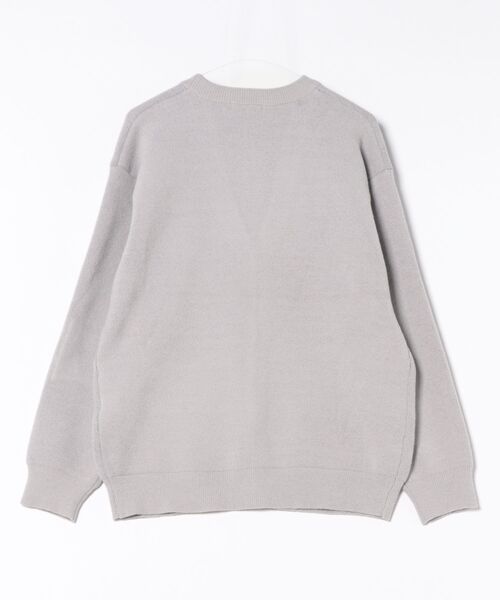 m.f.editorial（エムエフエディトリアル）の「【ハンドウォッシャブル ストレッチ】m.f.エディトリアルメンズ  シェニールヤーン ニットカーディガン（カーディガン/ボレロ・メンズ・ライトグレー/ブラック・MEDIUM/LARGE/X-LARGE）」の4枚目の写真