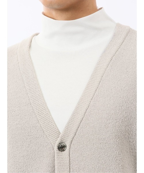 m.f.editorial（エムエフエディトリアル）の「【ハンドウォッシャブル ストレッチ】m.f.エディトリアルメンズ  シェニールヤーン ニットカーディガン（カーディガン/ボレロ・メンズ・ライトグレー/ブラック・MEDIUM/LARGE/X-LARGE）」の8枚目の写真