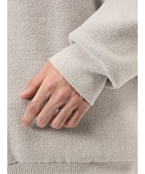 m.f.editorial（エムエフエディトリアル）の「【ハンドウォッシャブル ストレッチ】m.f.エディトリアルメンズ  シェニールヤーン ニットカーディガン（カーディガン/ボレロ・メンズ・ライトグレー/ブラック・MEDIUM/LARGE/X-LARGE）」の9枚目の写真