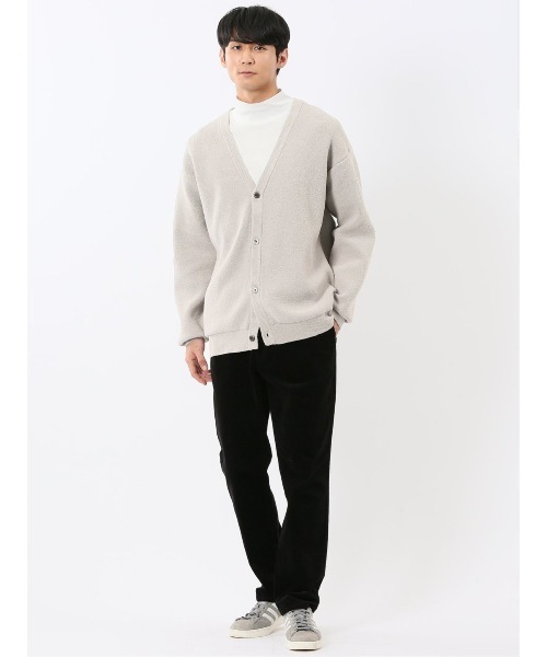 m.f.editorial（エムエフエディトリアル）の「【ハンドウォッシャブル ストレッチ】m.f.エディトリアルメンズ  シェニールヤーン ニットカーディガン（カーディガン/ボレロ・メンズ・ライトグレー/ブラック・MEDIUM/LARGE/X-LARGE）」の13枚目の写真