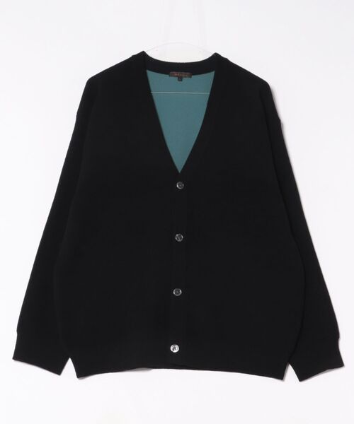 m.f.editorial（エムエフエディトリアル）の「【ハンドウォッシャブル ストレッチ】m.f.エディトリアルメンズ  シェニールヤーン ニットカーディガン（カーディガン/ボレロ・メンズ・ライトグレー/ブラック・MEDIUM/LARGE/X-LARGE）」の14枚目の写真