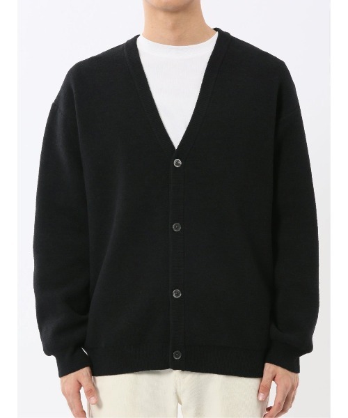 m.f.editorial（エムエフエディトリアル）の「【ハンドウォッシャブル ストレッチ】m.f.エディトリアルメンズ  シェニールヤーン ニットカーディガン（カーディガン/ボレロ・メンズ・ライトグレー/ブラック・MEDIUM/LARGE/X-LARGE）」の15枚目の写真