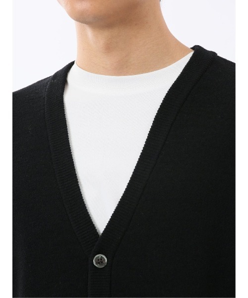 m.f.editorial（エムエフエディトリアル）の「【ハンドウォッシャブル ストレッチ】m.f.エディトリアルメンズ  シェニールヤーン ニットカーディガン（カーディガン/ボレロ・メンズ・ライトグレー/ブラック・MEDIUM/LARGE/X-LARGE）」の18枚目の写真