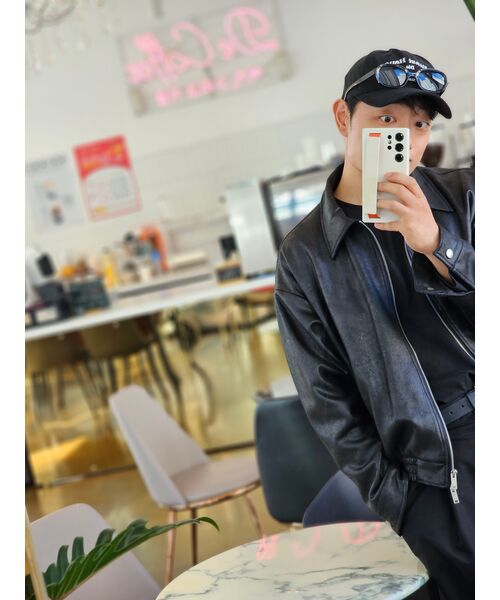 BLACK MOMENT（ブラックモーメント）の「ビ ガンスエードオーバーサイズミニマルインシジョンストレートジップアップジャケット[ブラック]（ブルゾン・レディース・ブラック・LARGE/MEDIUM）」の20枚目の写真
