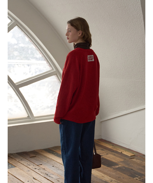 ANOETIC(アノエティック)の「SOFT V-NECK PULLOVER_RED(ニット/セーター・レディース・レッド・FREE)」の5枚目の写真