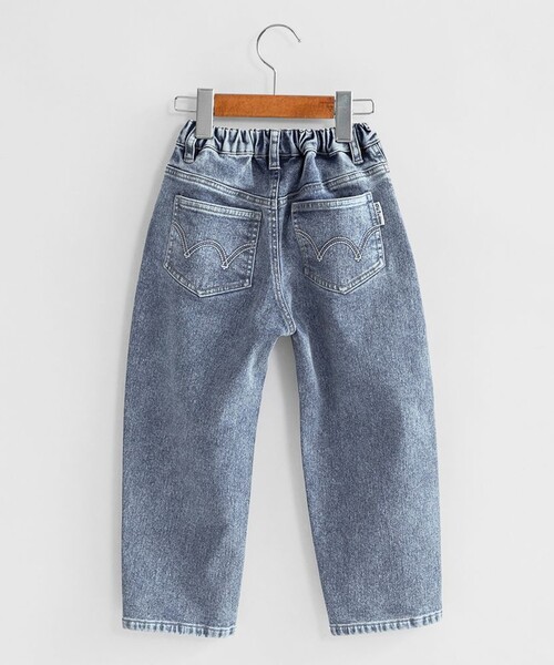 EDWIN（エドウィン）の「【Ou? by EDWIN】裏起毛デニムパンツ（デニムパンツ・キッズ・ブラック/サックスブルー/ブルー・130/110/140/100/90/120/150）」の2枚目の写真
