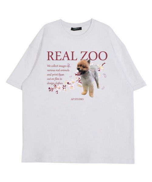 ASTRAL PROJECTION(アストラルプロジェクション)の「リアルジュ フラワーポメ ラウンドネック 15番手 綿 半袖Tシャツ_ホワイト(Tシャツ/カットソー・メンズ・その他・LARGE/X-LARGE)」の2枚目の写真