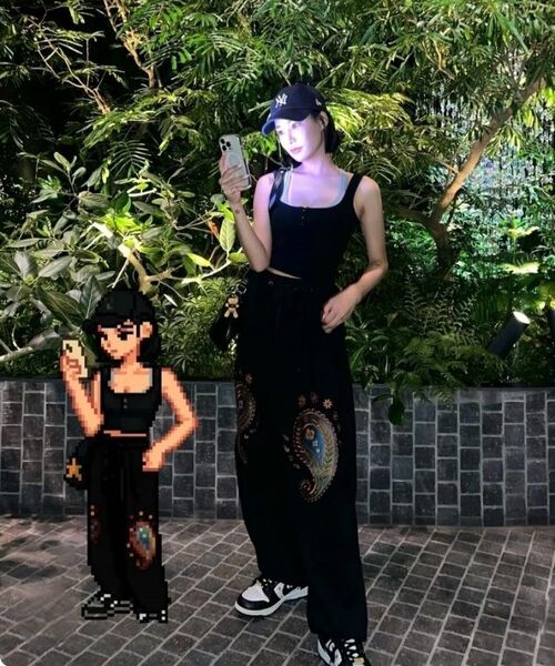 A NOTHING（アナッシング）の「ペイズリーエンブロイダリー HT スウェットパンツ（ブラック）（スウェットパンツ・レディース・その他・LARGE/MEDIUM）」の5枚目の写真