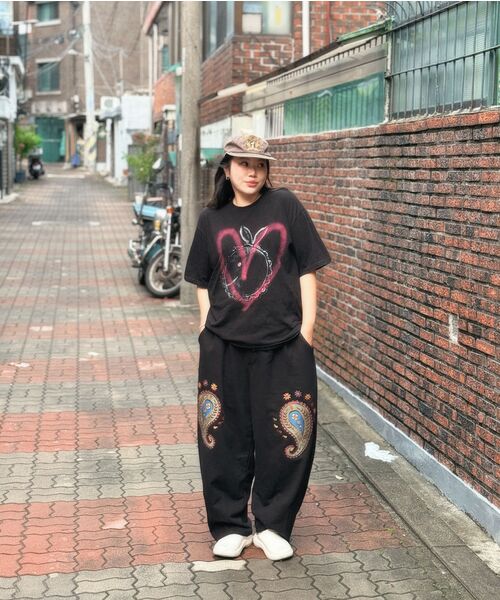 A NOTHING（アナッシング）の「ペイズリーエンブロイダリー HT スウェットパンツ（ブラック）（スウェットパンツ・レディース・その他・LARGE/MEDIUM）」の21枚目の写真