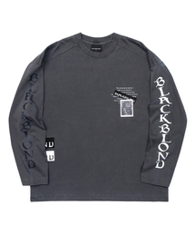 BLACK BLOND（ブラック ブロンド）の「ビビディカオスパッチピグメント長袖Tシャツ（チャコール）（Tシャツ/カットソー）」